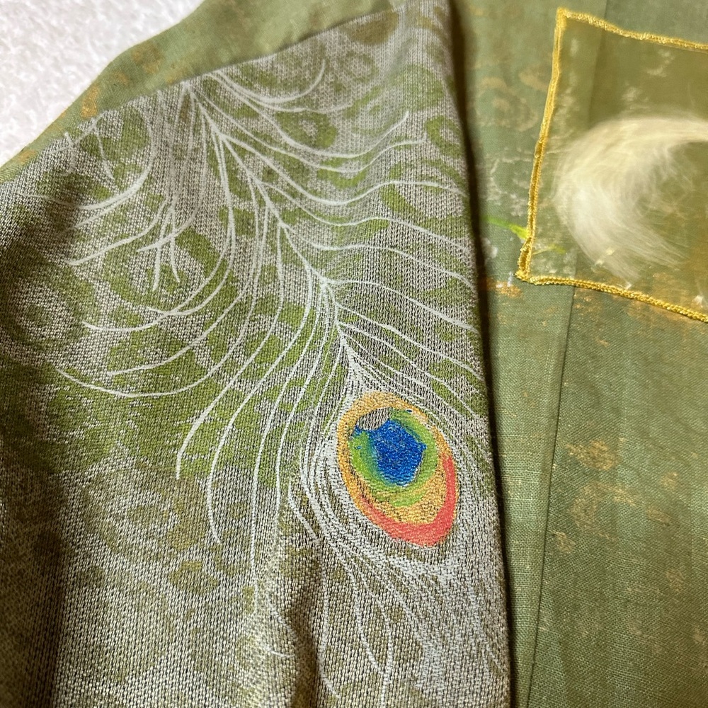 Staley Gretzinger Top S/M Shirt Rare Painted Button Up Lagenlook Art To Wear - Picture 9 of 16